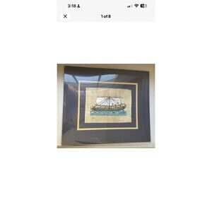 Egyptian Sailors from the Temple of Queen Hatshepsut On Nile Khalid Signed